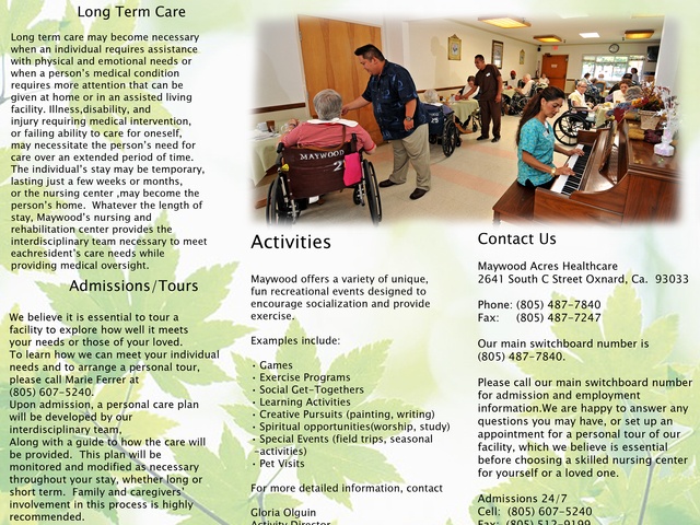 Gallery Image for MAYWOOD ACRES HEALTHCARE in OXNARD, CA