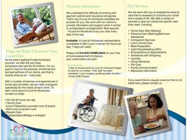 A LOVE 4 HOMECARE, INC home care agency in Burbank, CA