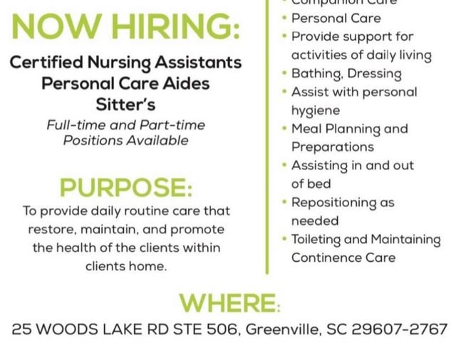 GENESIS HOME CARE SERVICES home care agency in Greenville, SC
