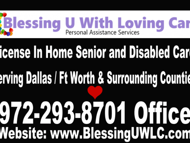 Gallery Image for Blessing U With Loving Care Inc in Cedar Hill, TX