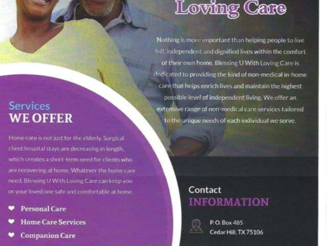 Gallery Image for Blessing U With Loving Care Inc in Cedar Hill, TX