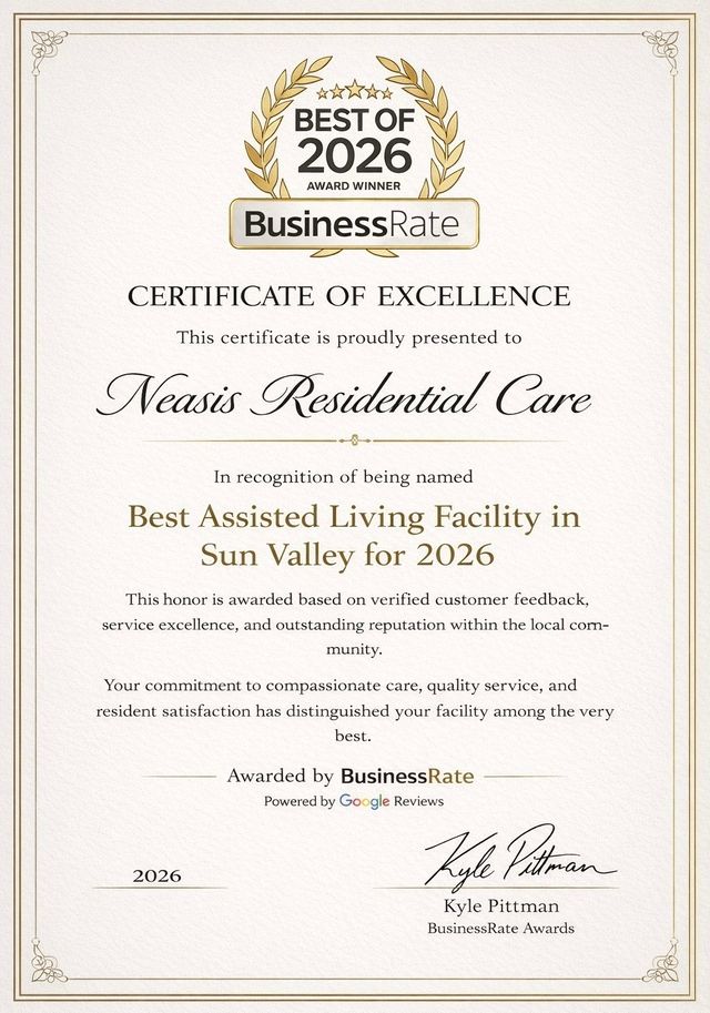 NEASIS award certificate