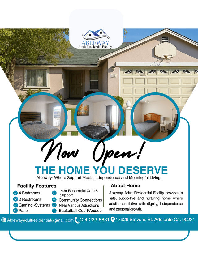 ABLEWAY ADULT RESIDENTIAL FACILITY LLC Adult Residential in Adelanto, CA