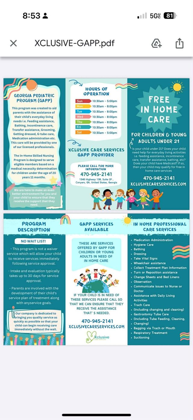 XCLUSIVE CARE SERVICES LLC - Homecare photo in CONYERS, GA