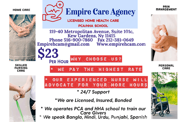 Empire Care Agency Llc home care agency in Kew Gardens, NY