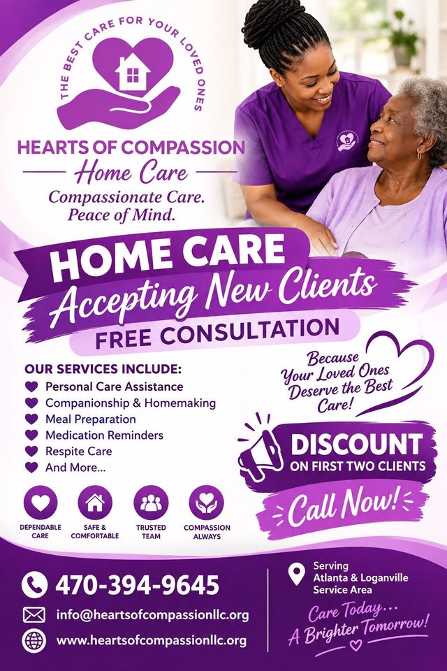 Hearts of Compassion LLC home care agency in Loganville, GA