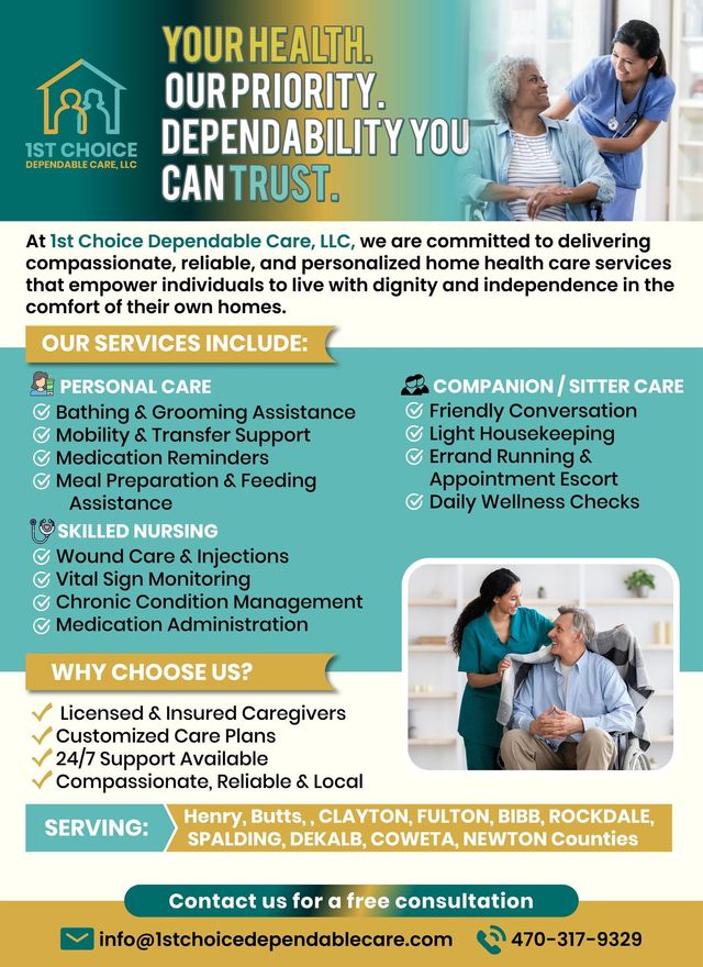 1st Choice Dependable Care - Homecare photo in McDonough, GA