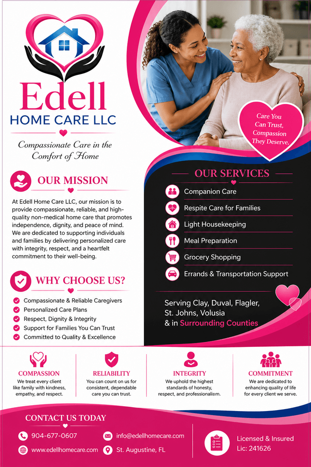 Edell Home Care LLC home care agency in Saint Augustine, FL