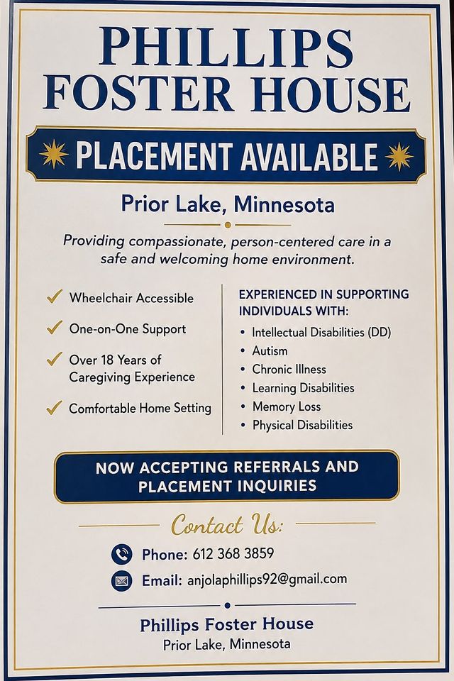 Phillips Foster Care Assisted Living Home in Prior Lake, MN