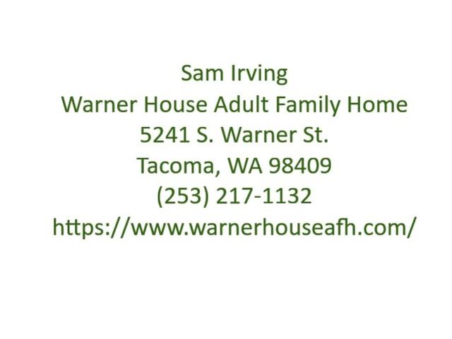 Warner House AFH LLC Adult Family Home in Tacoma, WA