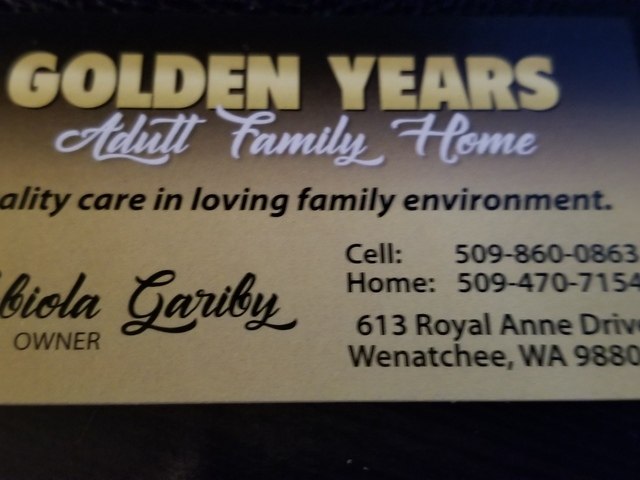 Golden Years AFH Adult Family Home in Wenatchee, WA