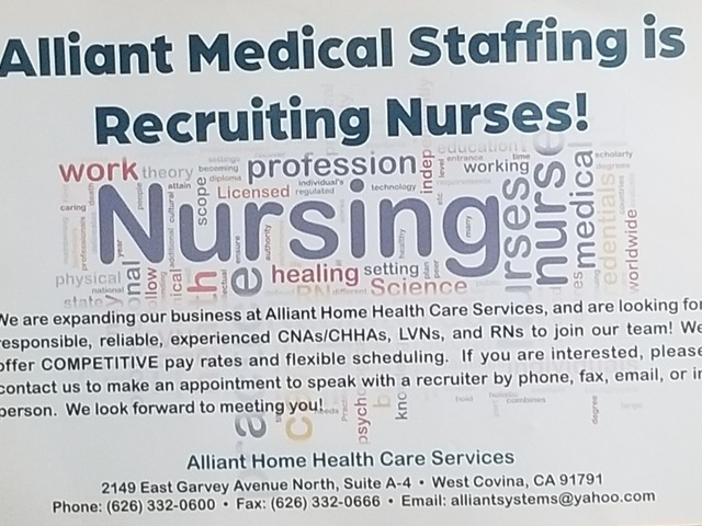 ALLIANT HOME HEALTH CARE SERVICES home care agency in West Covina, CA