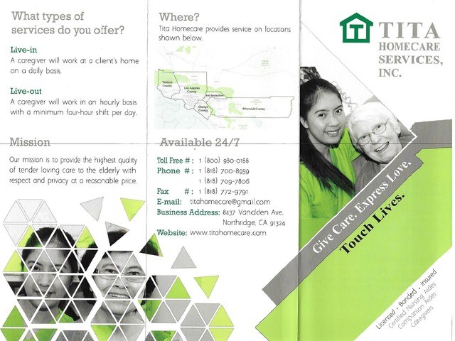TITA HOMECARE SERVICES, INC. home care agency in Northridge, CA