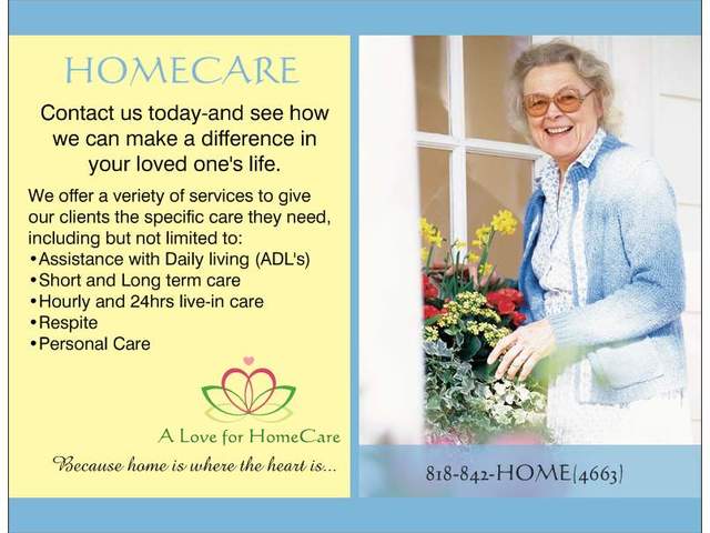 A LOVE 4 HOMECARE, INC home care agency in Burbank, CA