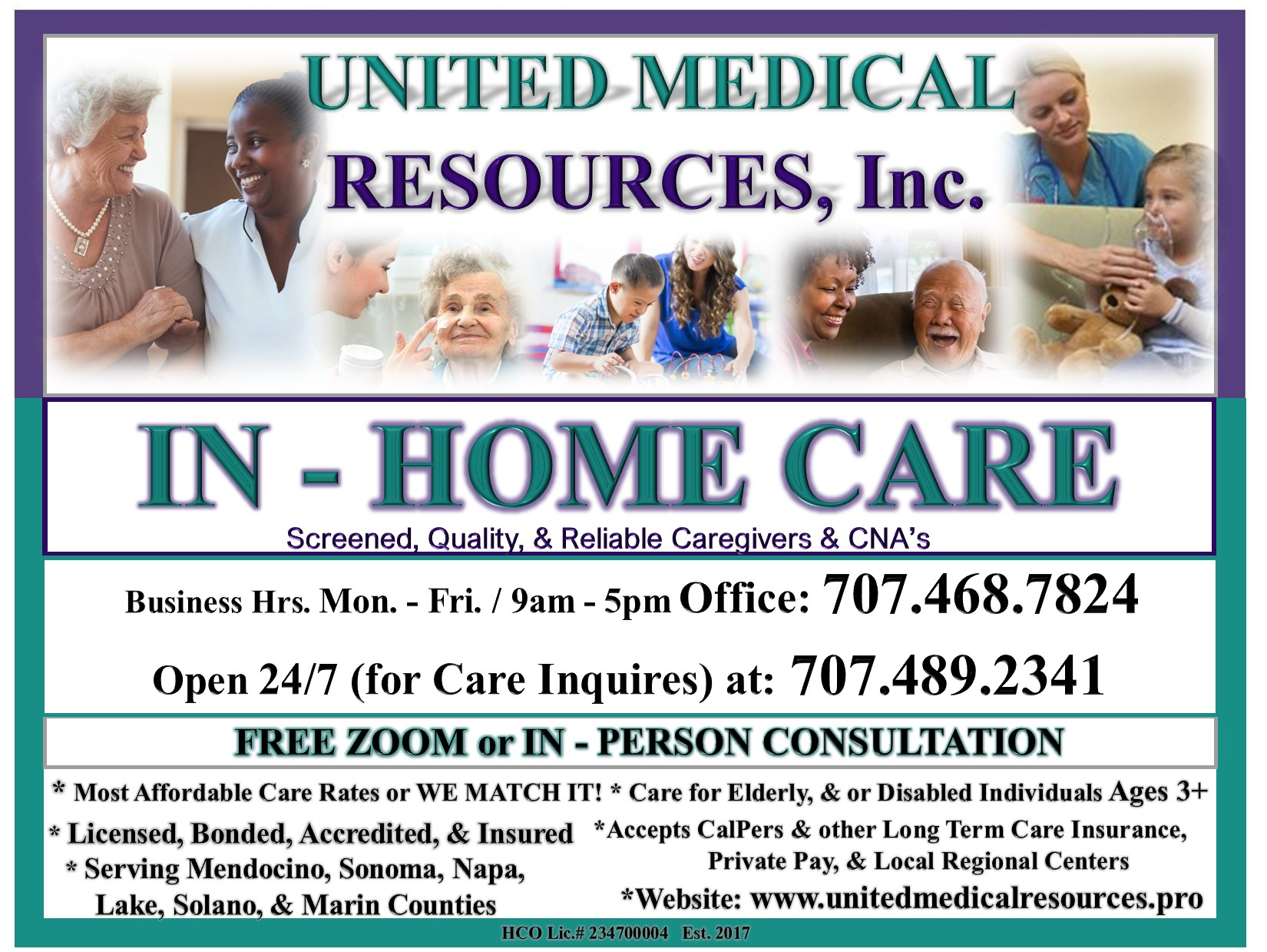 UNITED MEDICAL RESOURCES, INC. home care agency in Ukiah, CA