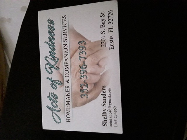 ACTS OF KINDNESS HOMEMAKER & COMPANION SERVICES home care agency in Eustis, FL