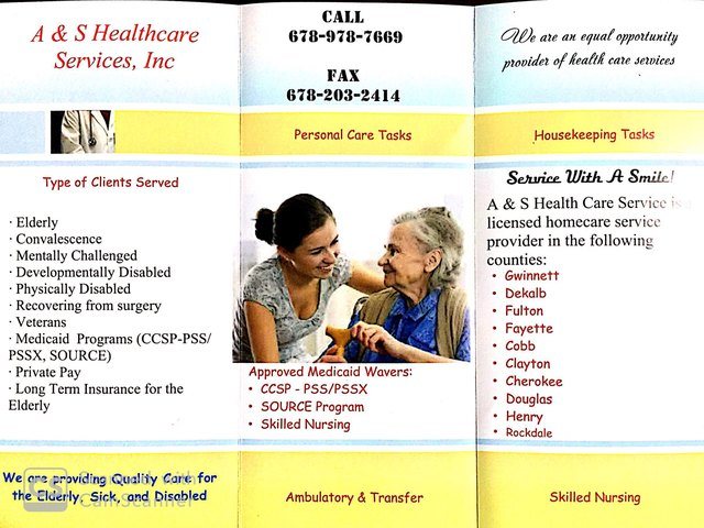 A & S HEALTHCARE SERVICES, INC home care agency in Lawrenceville, GA