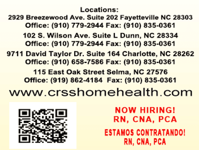 CRSS Home Health home care agency in Fayetteville, NC
