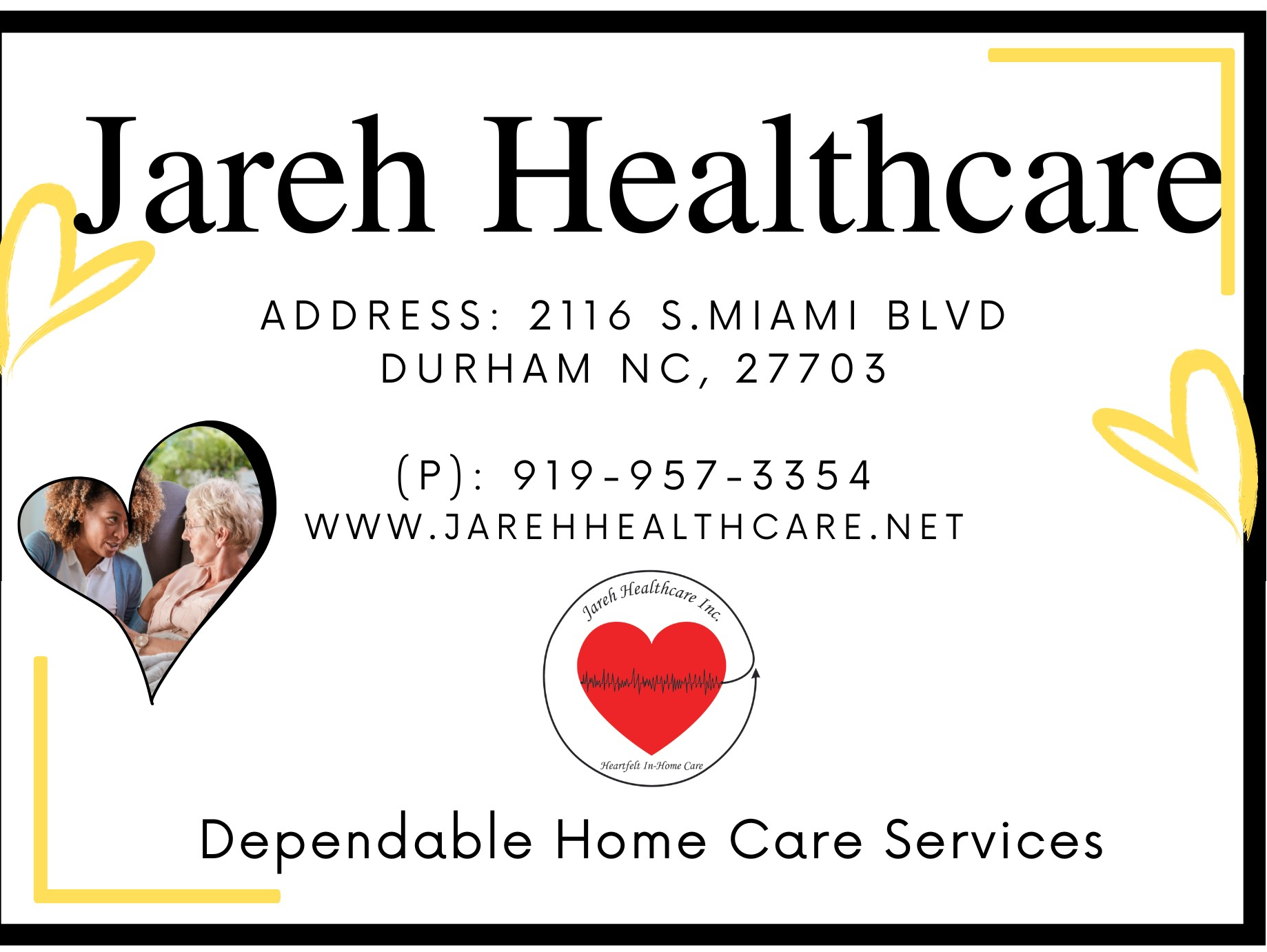 Jareh Healthcare home care agency in Durham, NC