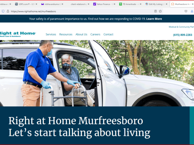 D/B/A Right at Home of Middle Tennessee home care agency in Murfreesboro, TN