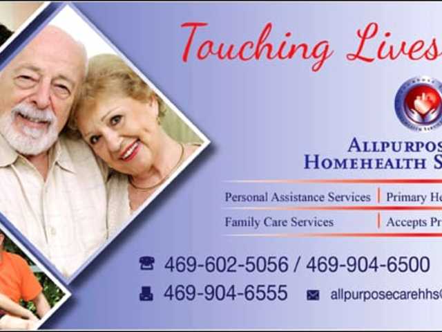 Allpurpose Care Homehealth Services Inc home care agency in Garland, TX