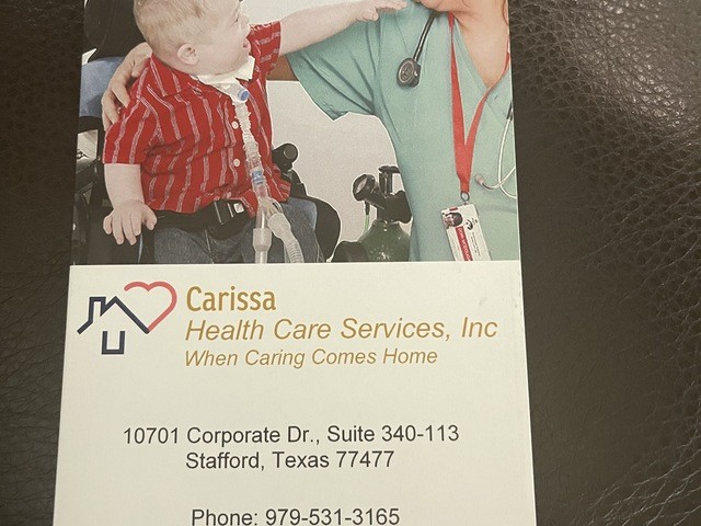 Carissa Health Care Services Inc home care agency in Stafford, TX
