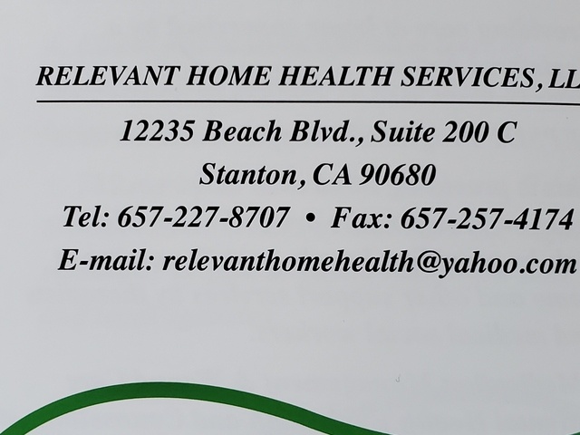 RELEVANT HOME HEALTH SERVICES home care agency in Stanton, CA