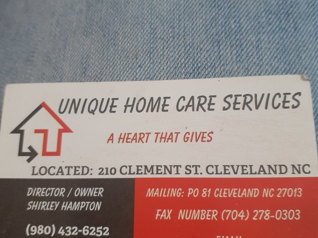Unique Home Care Services home care agency in Cleveland, NC